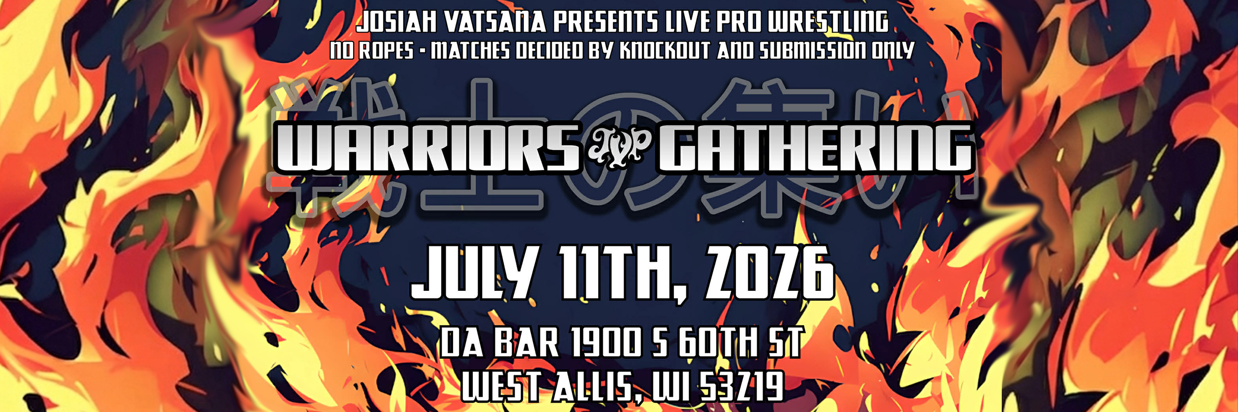 Josiah Vatsana Presents LIVE Pro Wrestling at Da Bar in West Allis WI July 11th, 2026